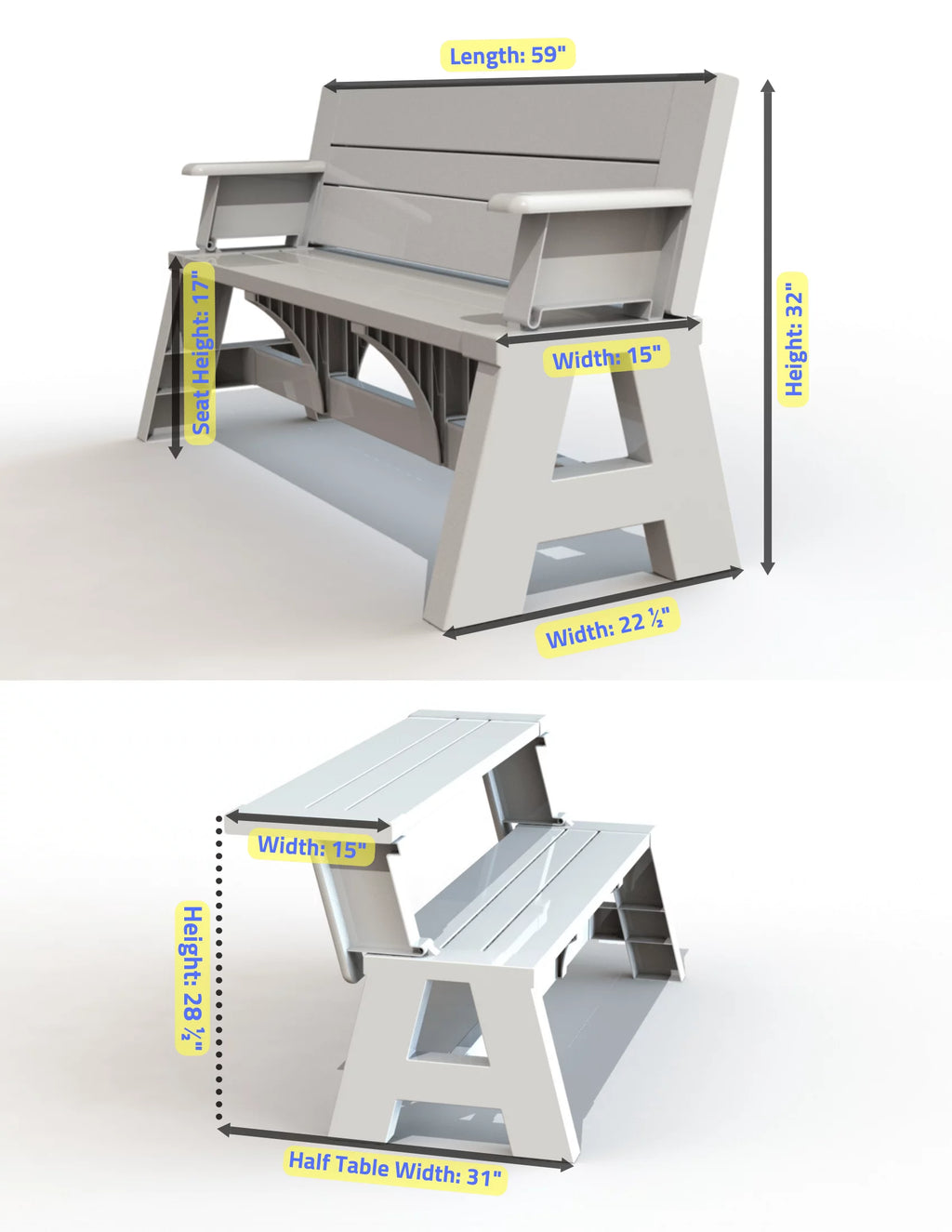 Folding Picnic Table Bench H1601