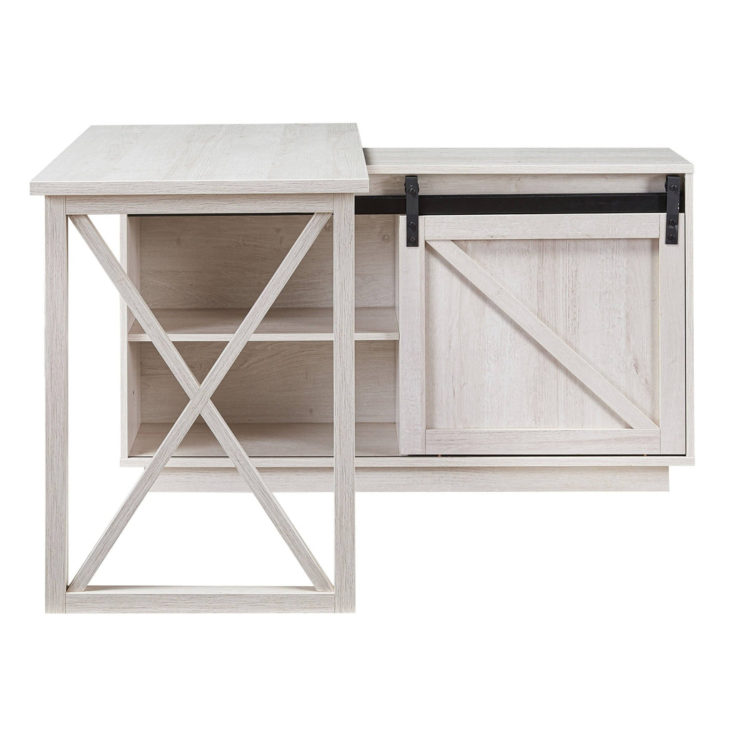 Walnut Oak L-Shape Desk U8580