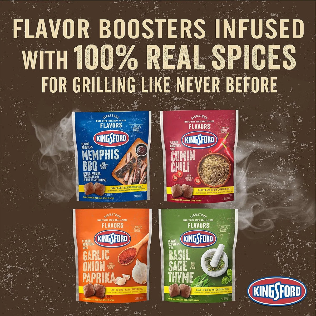 2 lb BBQ and Hickory Wood Flavor Boosters with Garlic, Paprika, Rosemary I7803
