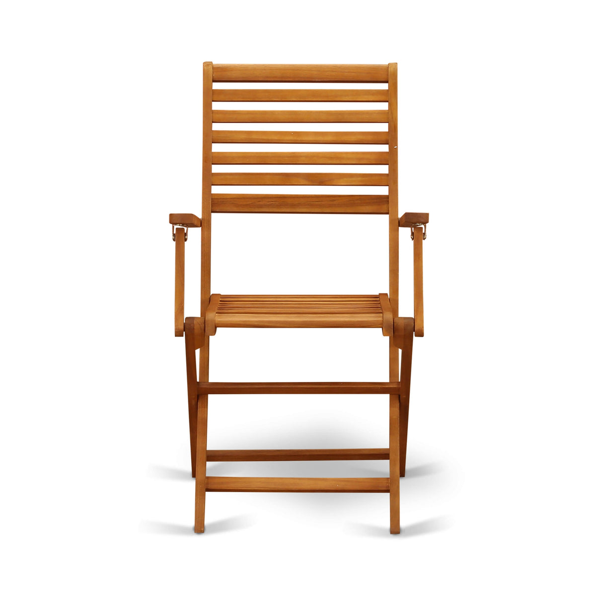 Set of Two Solid Acacia Wood Folding Chair with Arm Rest F485