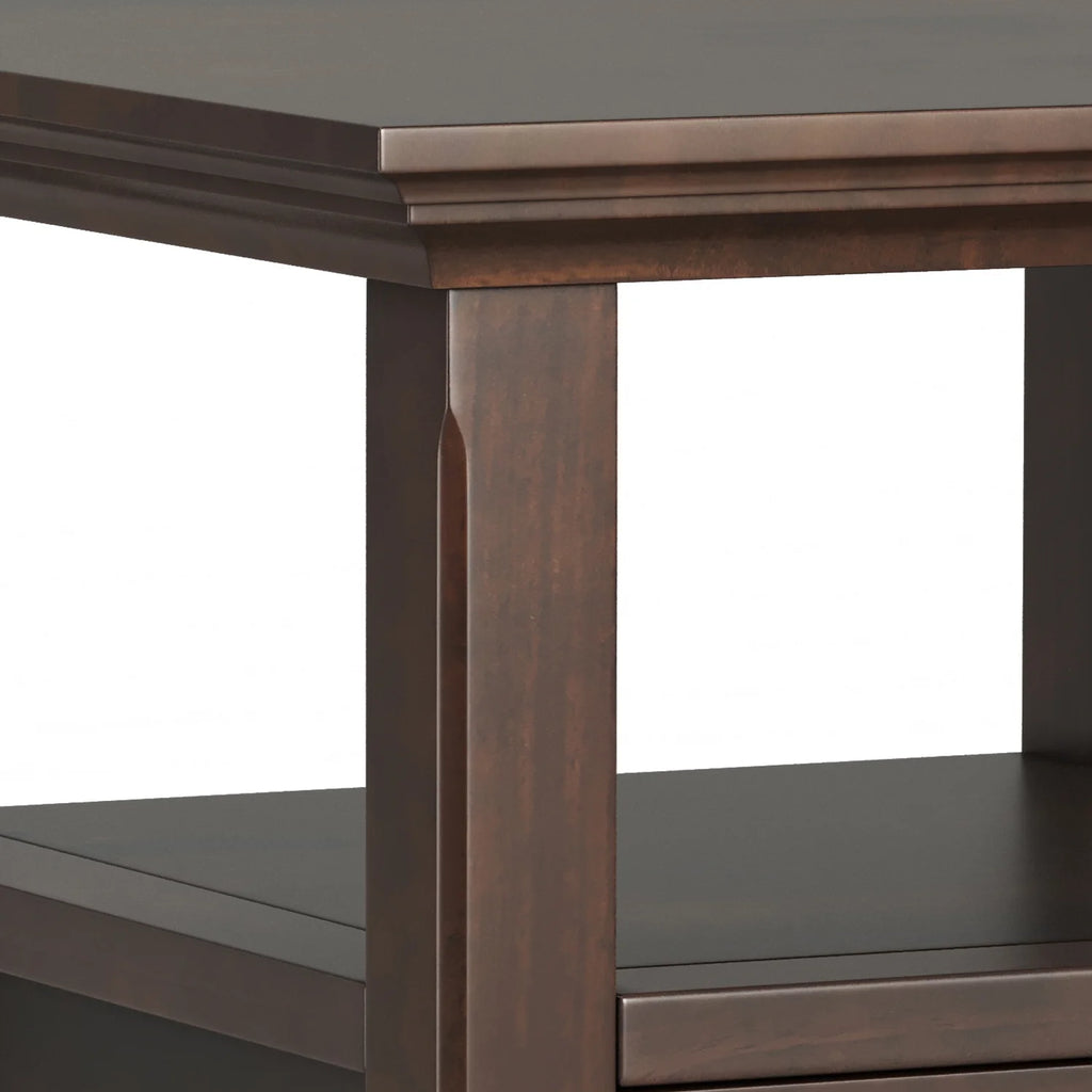 Solid Wood 19 inch Square End Table with Drawer E8920