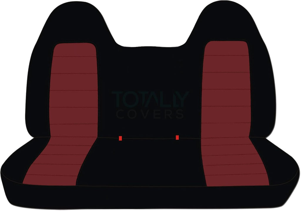 Black & Gray Two-Tone Truck Seat Covers for Front Solid Bench A616895