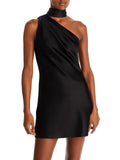Satin One Shoulder Mini Dress J82633