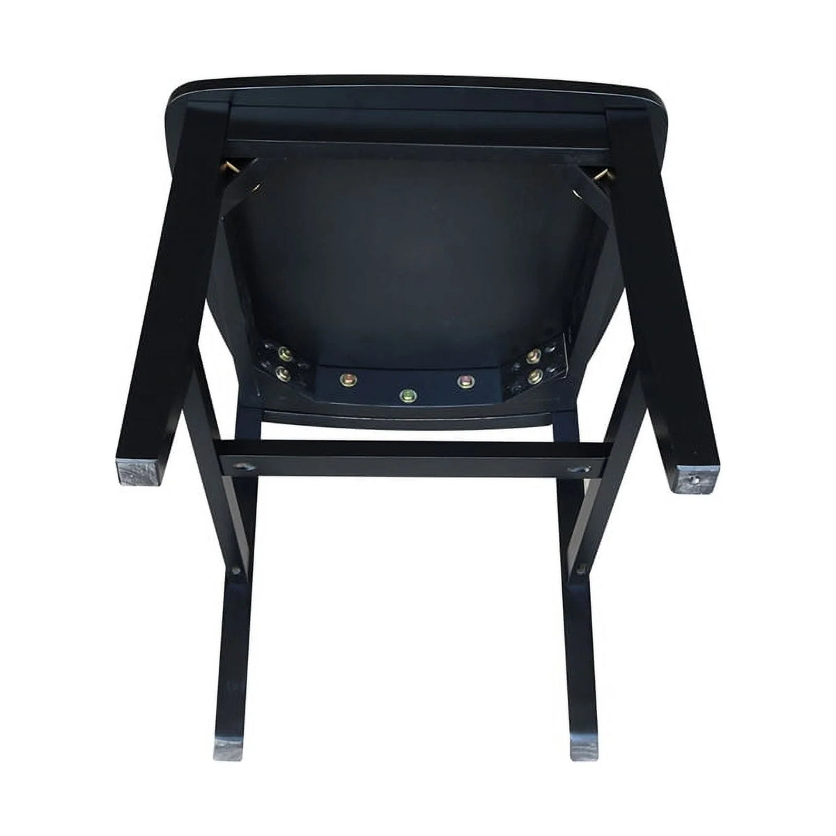 Black Wood Dining Chair Set of Two X345881