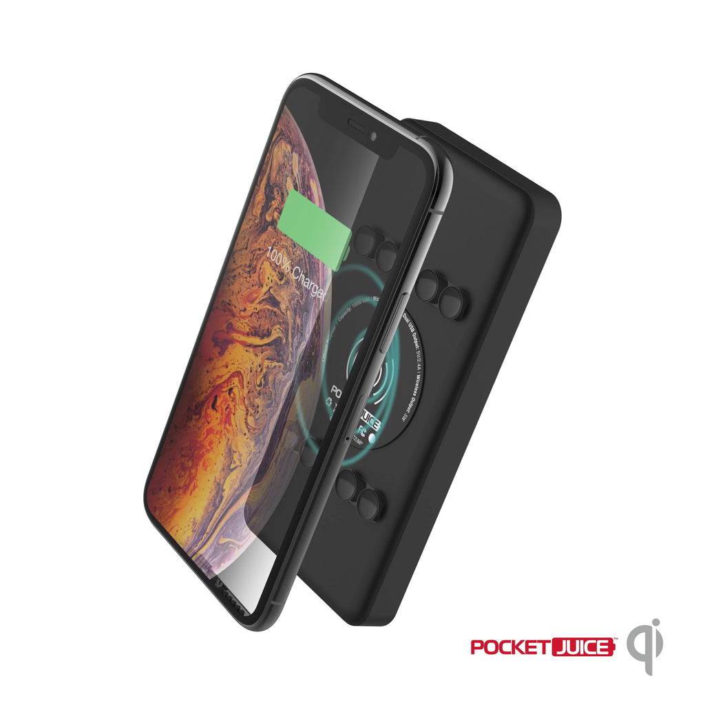 10,000mAh Portable Charger with Wireless Charging, Black K82859