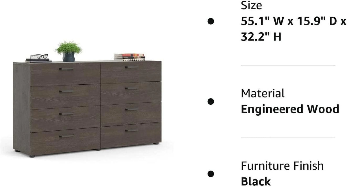 Mahogany 8 Drawer Double Dresser G87079