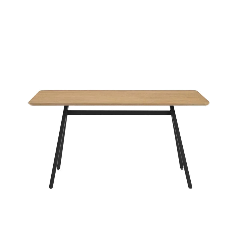 60" Light Ash Metal Dining Table D23646