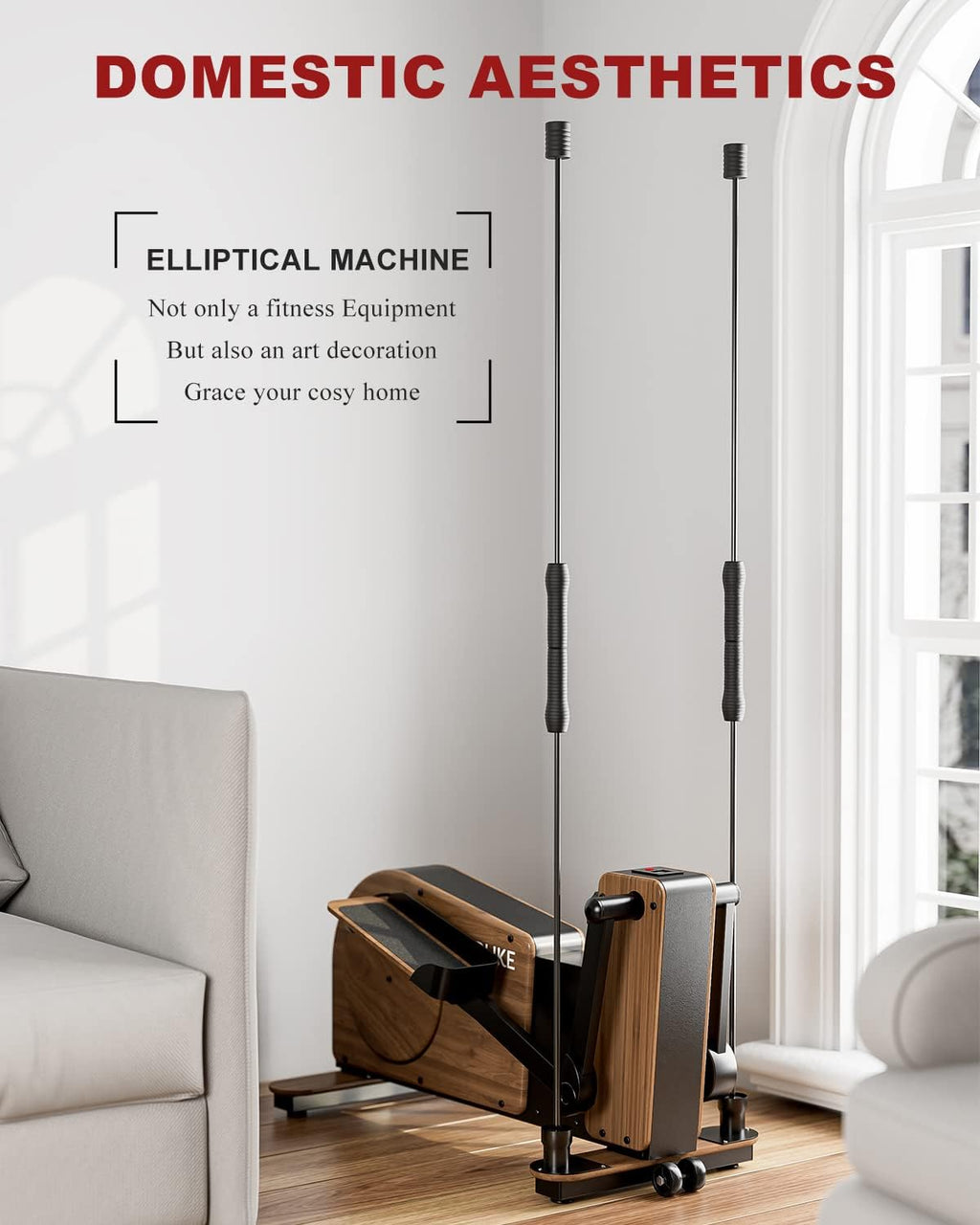 Elliptical Exercise Machine with Adjustable Magnetic Resistance and Digital Monitor G8677