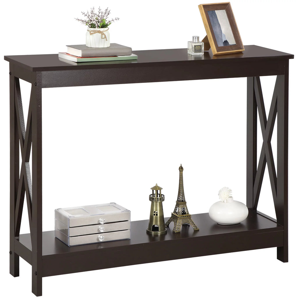 Brown 2 Tier MDF Console Table P2160
