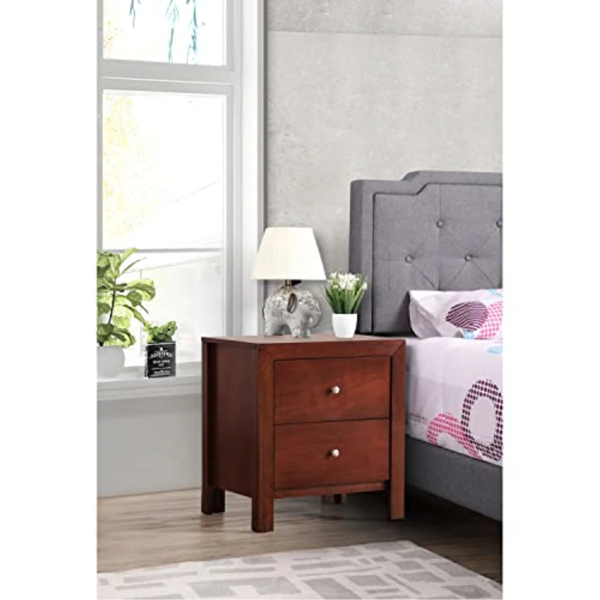 2 Drawer Nightstand in Cherry U4988