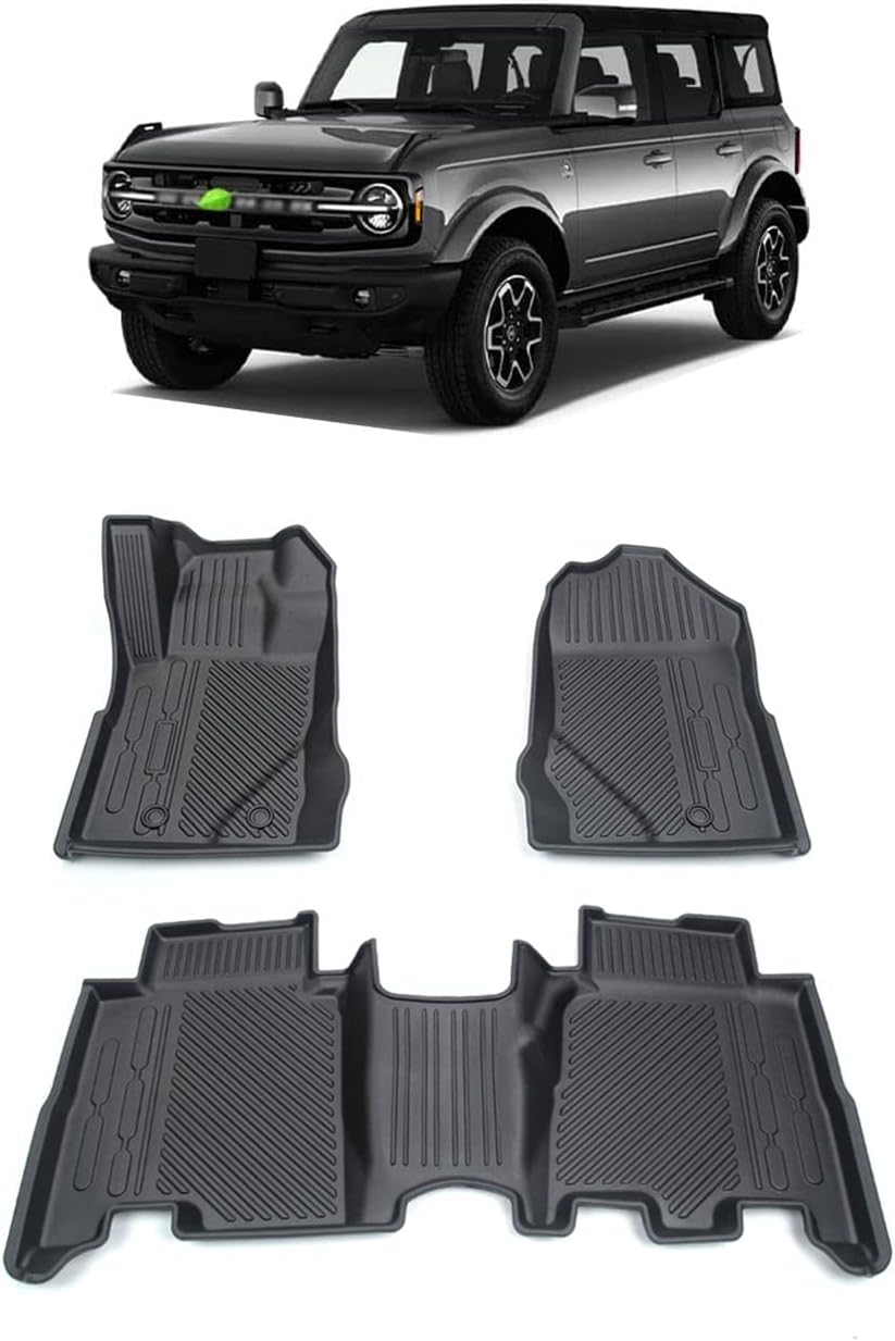 4 Doors Ford Bronco All Weather Floor Mats Liners P19068