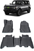 4 Doors Ford Bronco All Weather Floor Mats Liners P19068