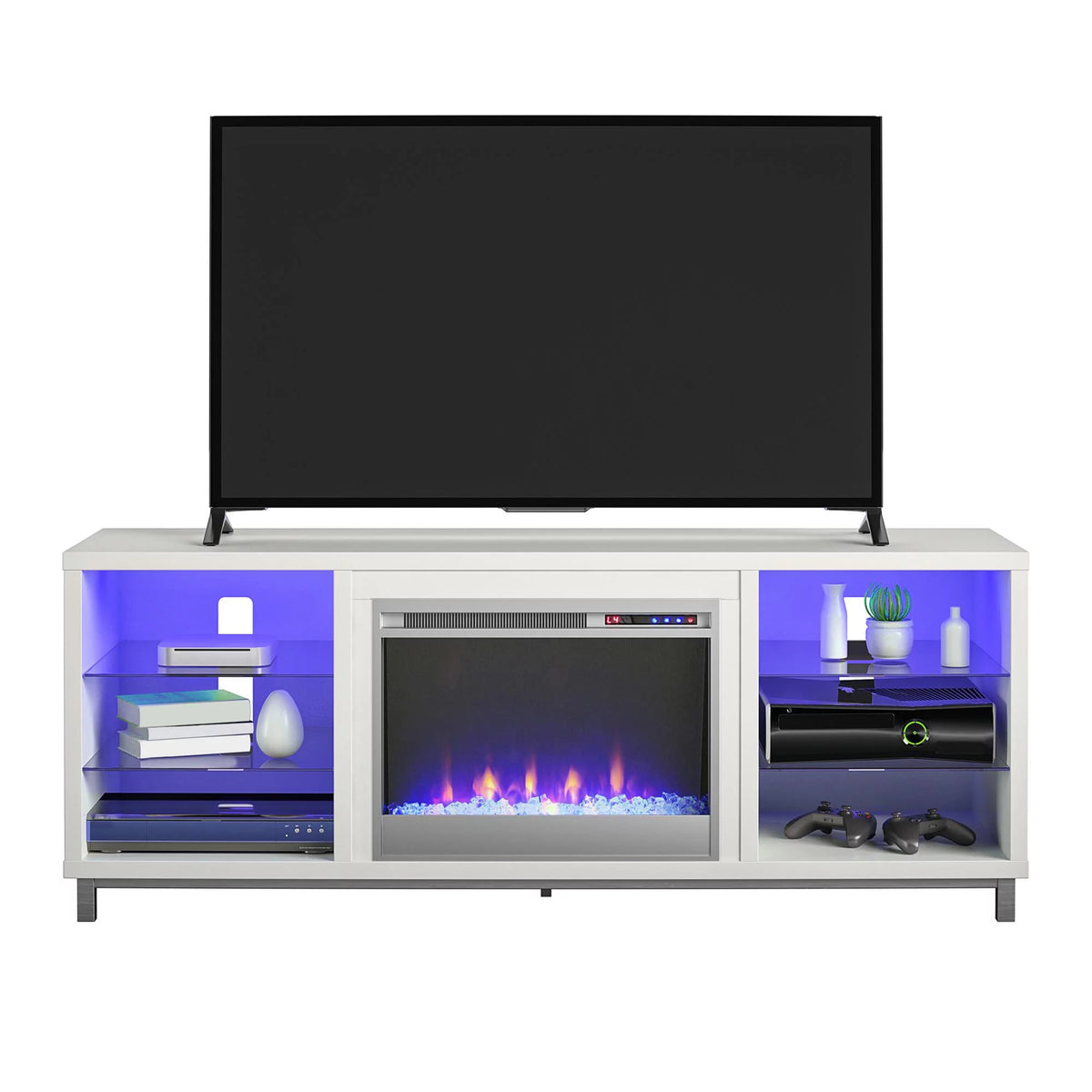 White Fireplace TV Stand S2713
