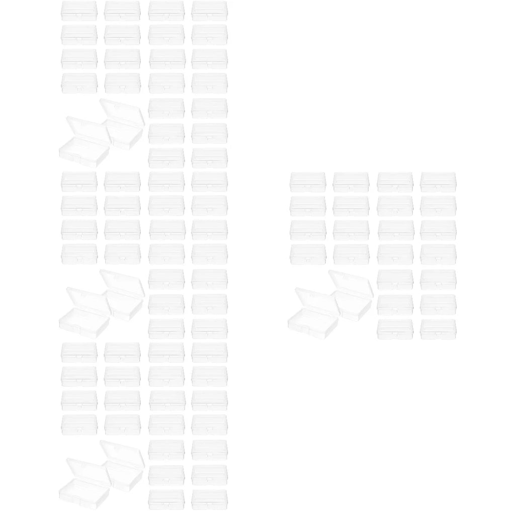 96 Pcs Mini Clear Plastic Boxes L598883