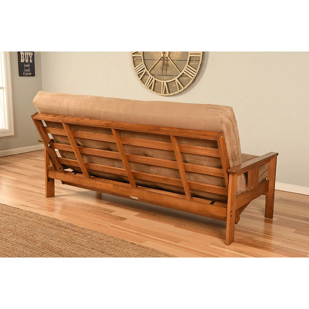 Linen Cocoa Futon Frame with Mattress D8727