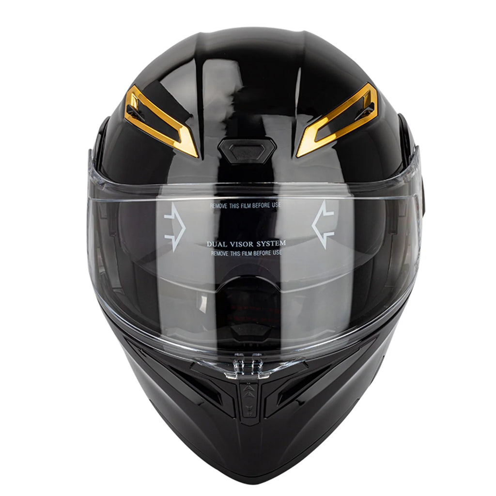 Dual Visor Flip Full Face Motorcycle Helmet with Built-in Sunglasses X5236