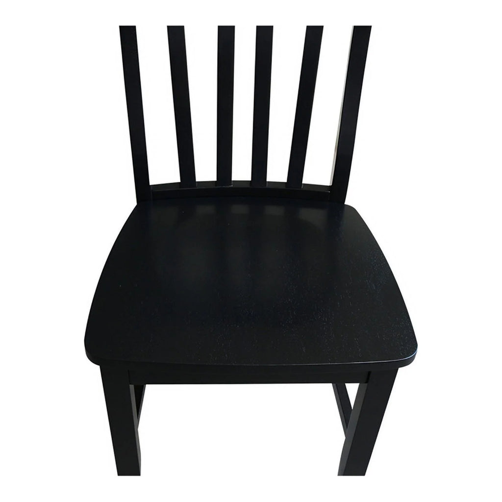 Black Wood Dining Chair Set of Two X345881
