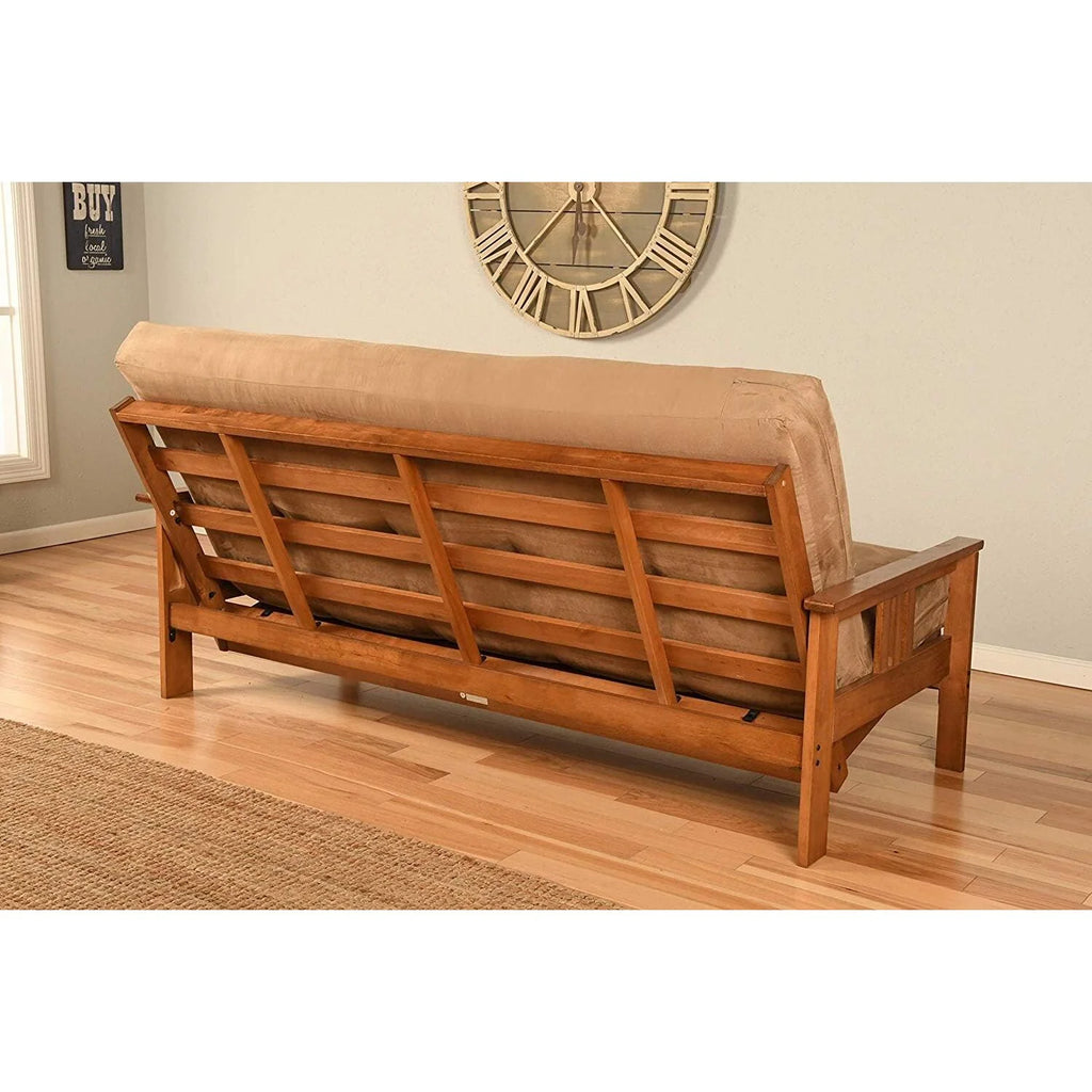 Linen Cocoa Futon Frame with Mattress D8727