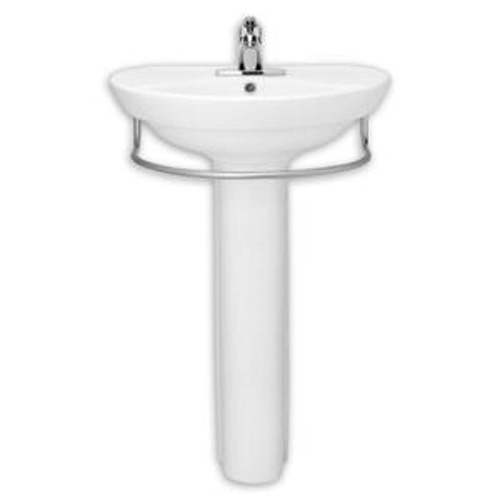 White Pedestal Sink I65185