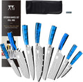 8-pieces Stainless Steel Kitchen Knife Set with Carry Roll Bag F925904