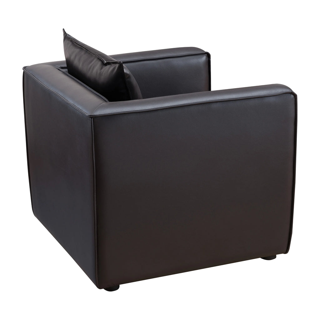 Gray Faux Leather Accent Chair C17263