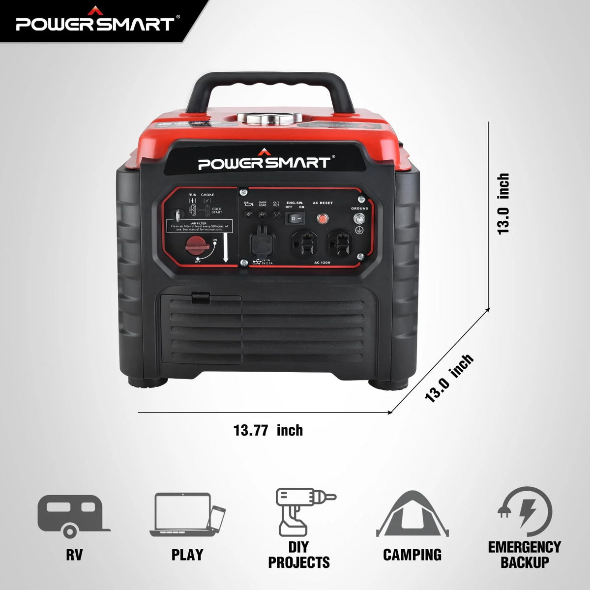 1500 Watt Gas Inverter Generator D889165