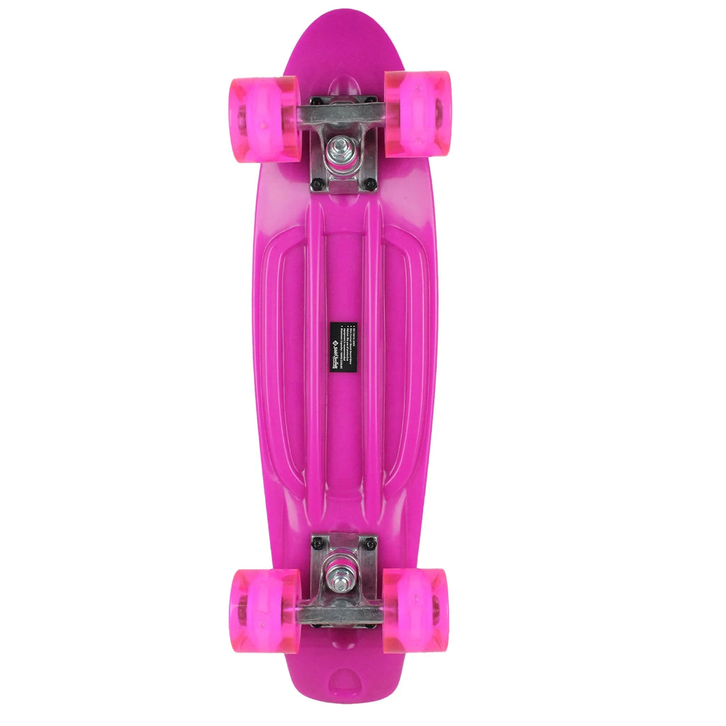 Glow Pink Plastic Cruiser Skateboard V43817