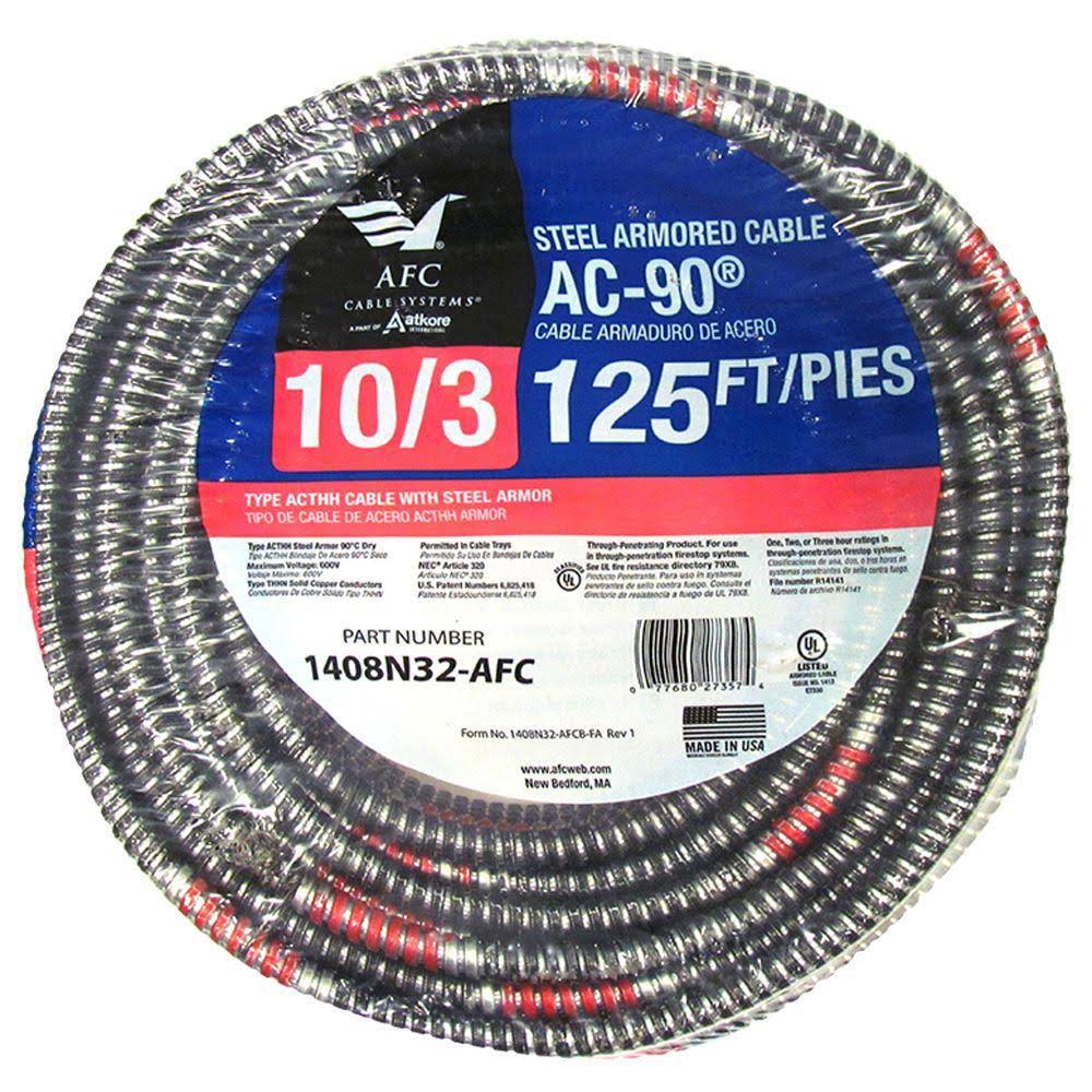 10/3 x 125 ft. Armored Electrical Cable F262