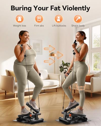 Mini Stepper with Resistance Bands and LCD Monitor K46782