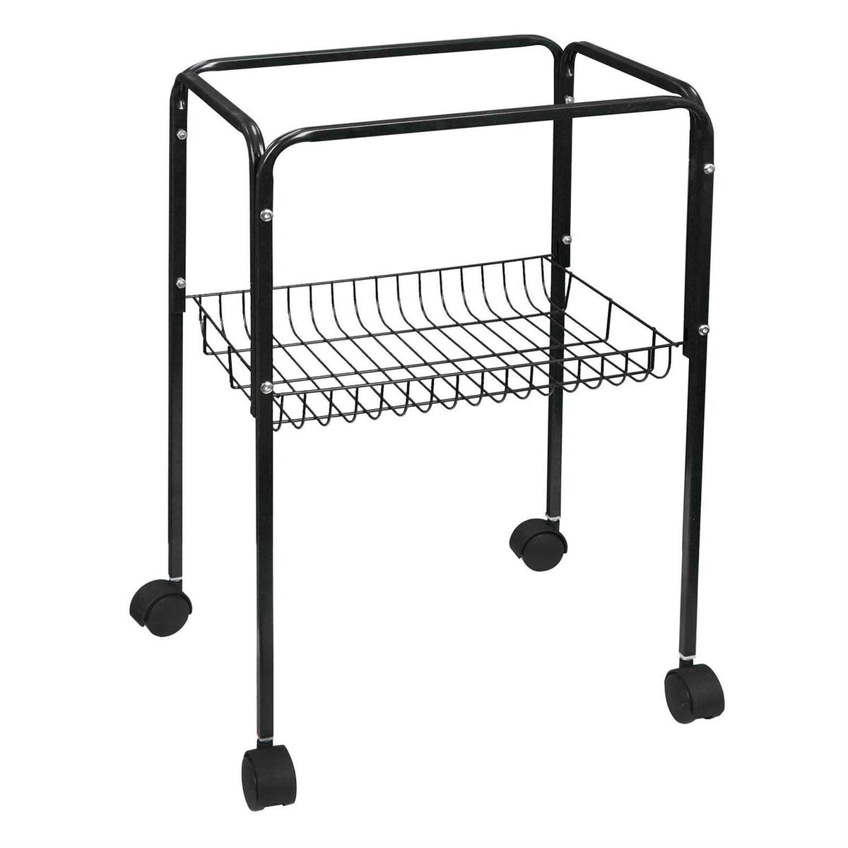 Large Wrought Iron Bird Cage with Rolling Stand L212