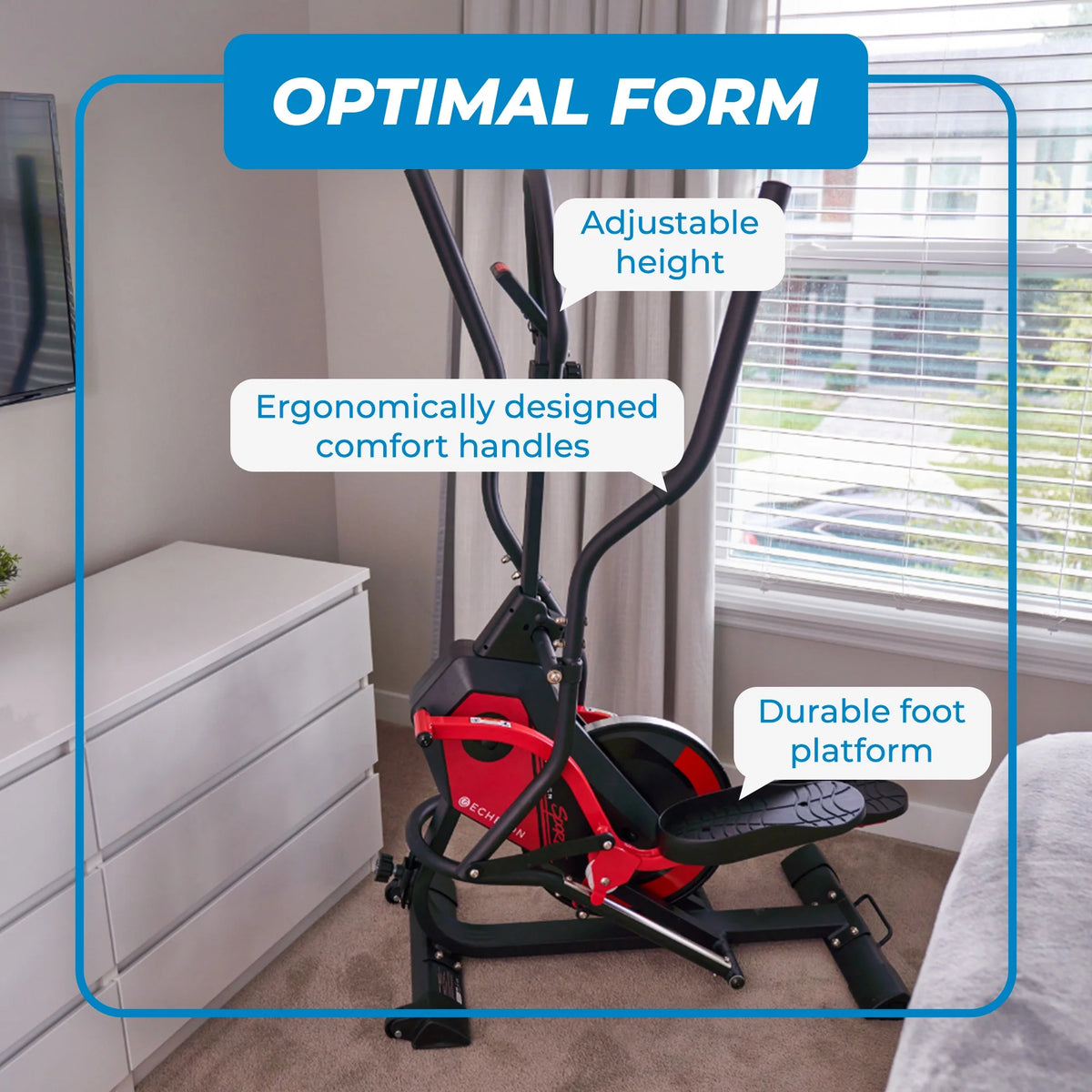 Elliptical Trainer with 8 Levels of Magnetic Resistance R3365