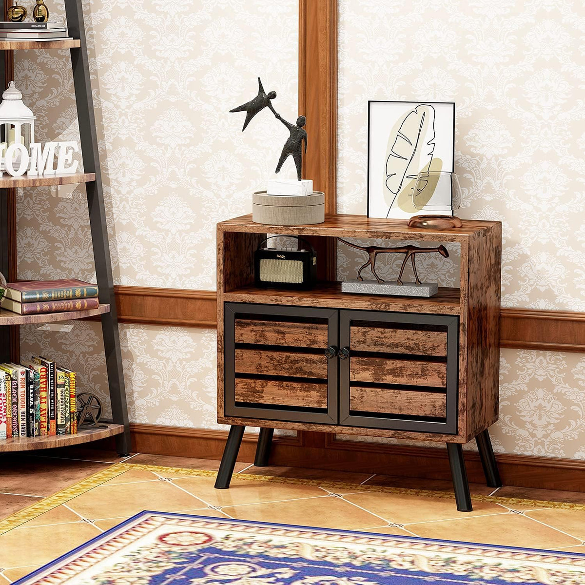 Rustic Brown Storage Sideboard Buffet Table A6531