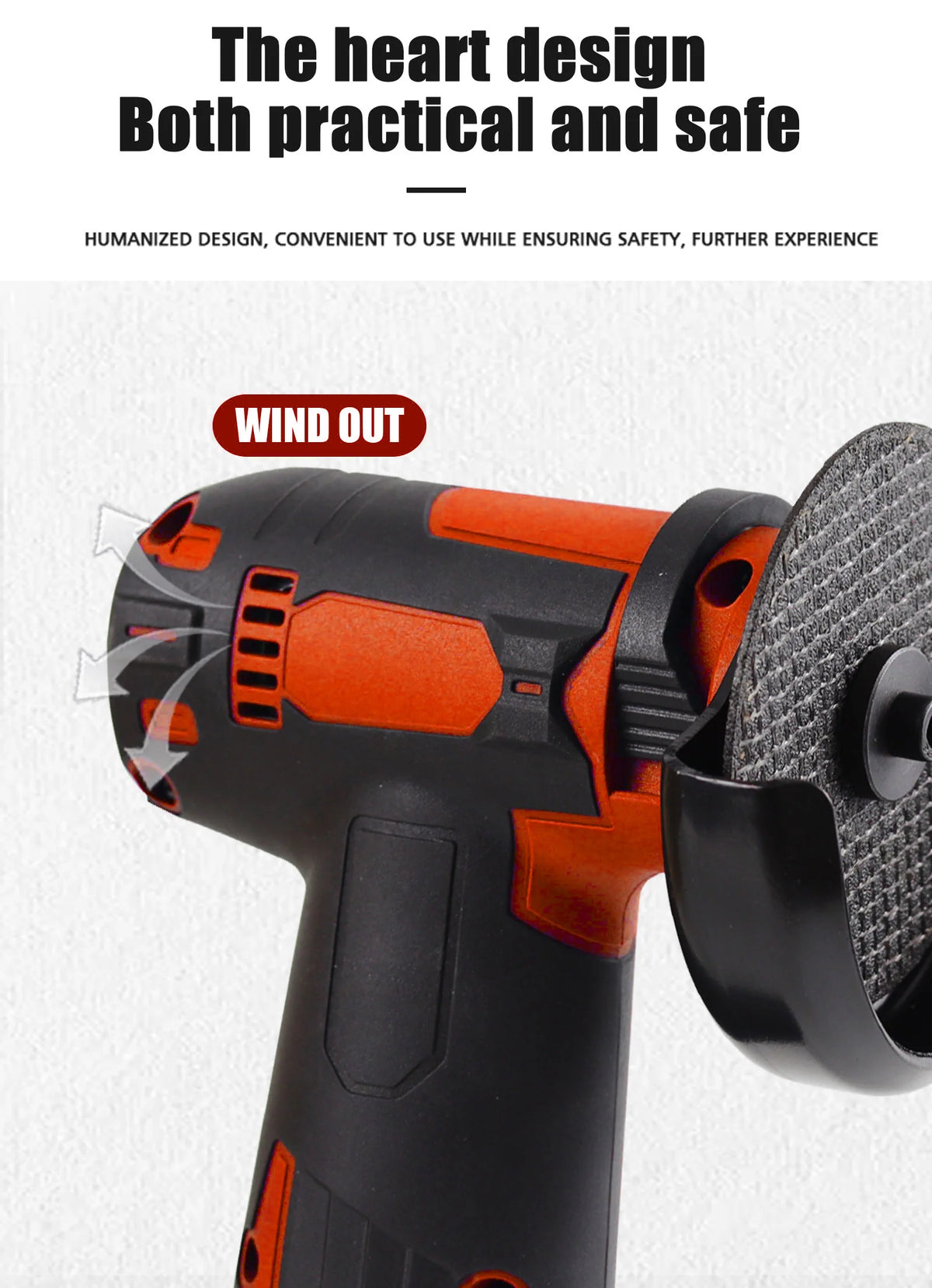 12V Cordless Angle Grinder Kit 3 Inch 19500 rpm with 2 1300mAh Lithium-Ion Battery T54658