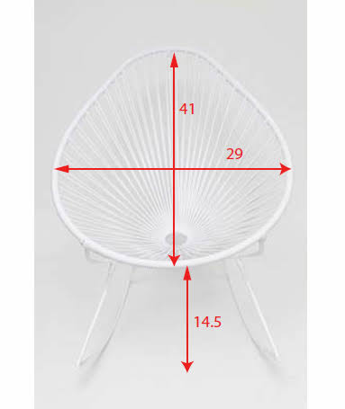 White/Red Rocker Chair B5935