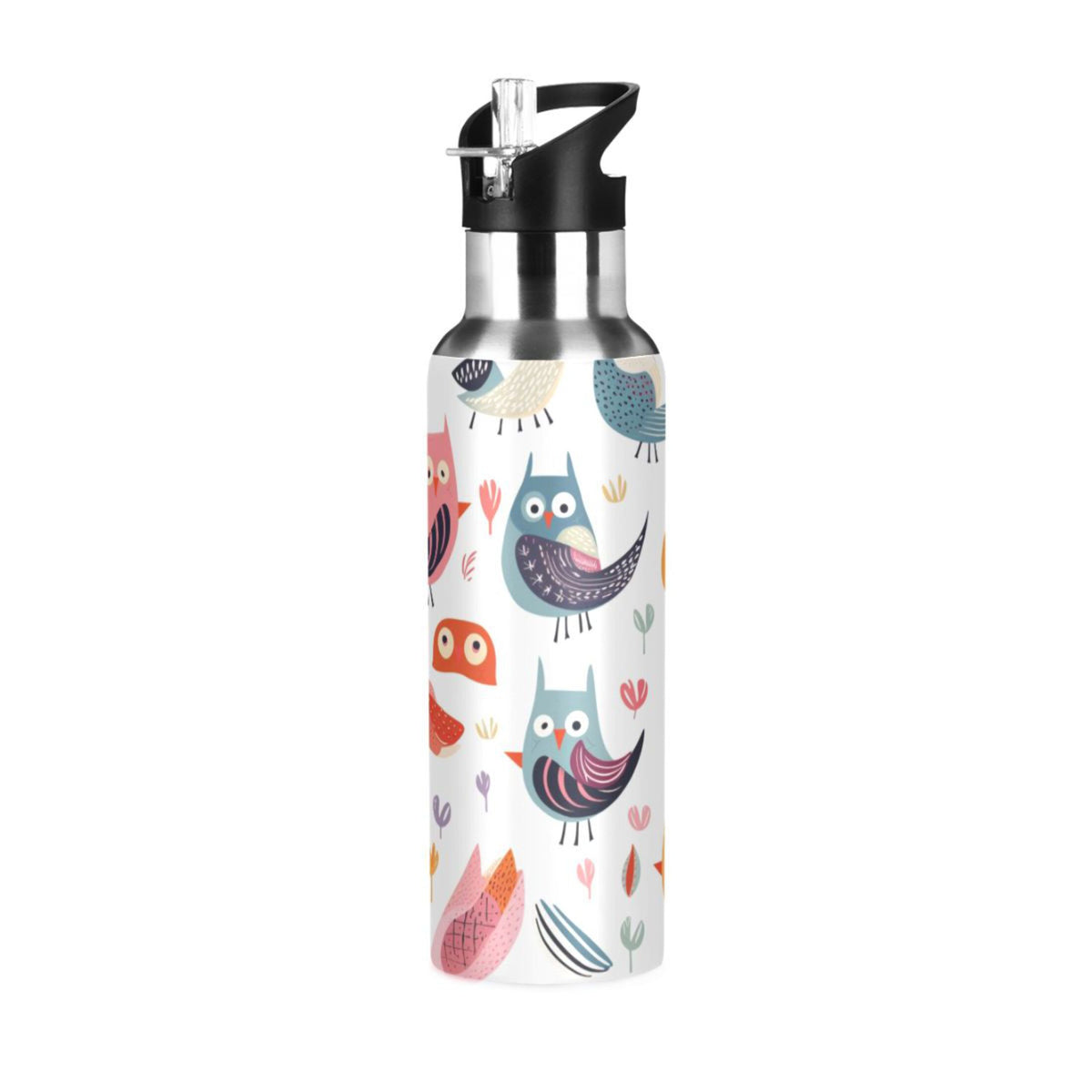 Insulated Stainless Steel Water Bottle with Straw Lid 20 oz I575579