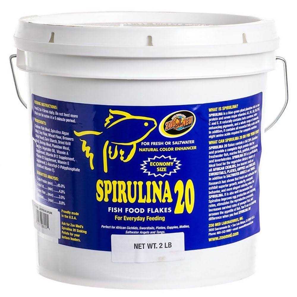 Spirulina 20 Fish Food Flakes D9968