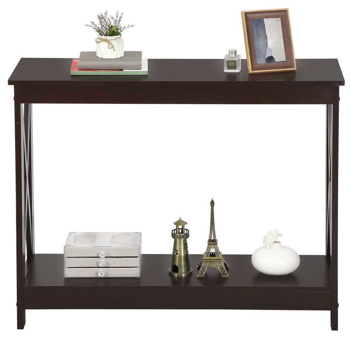 Brown 2 Tier MDF Console Table P2160