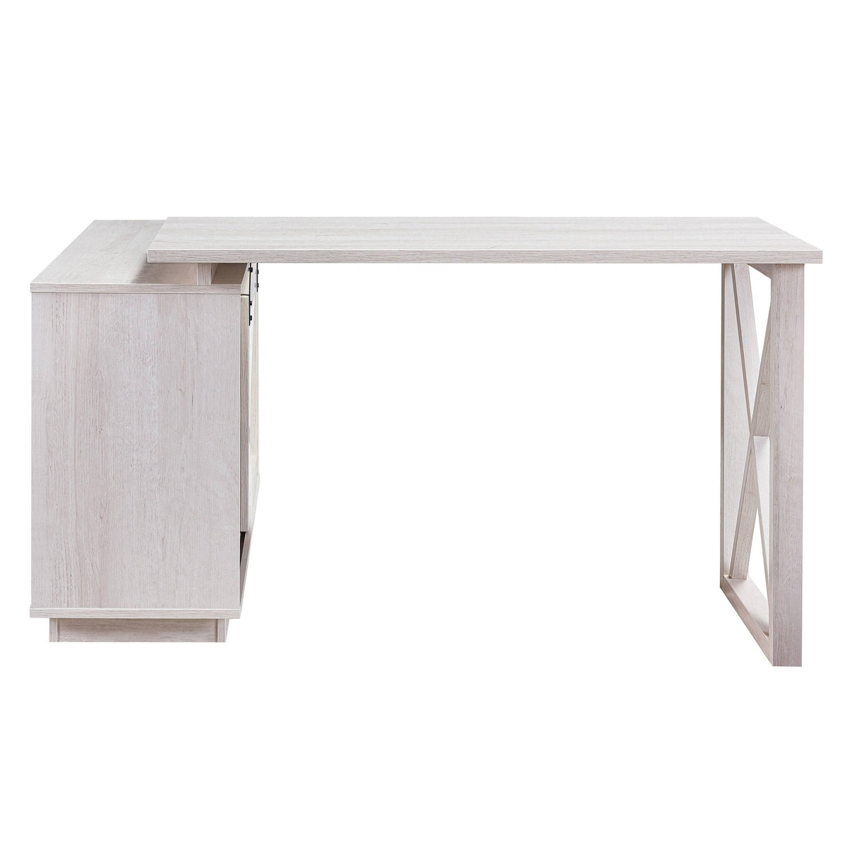 Walnut Oak L-Shape Desk U8580