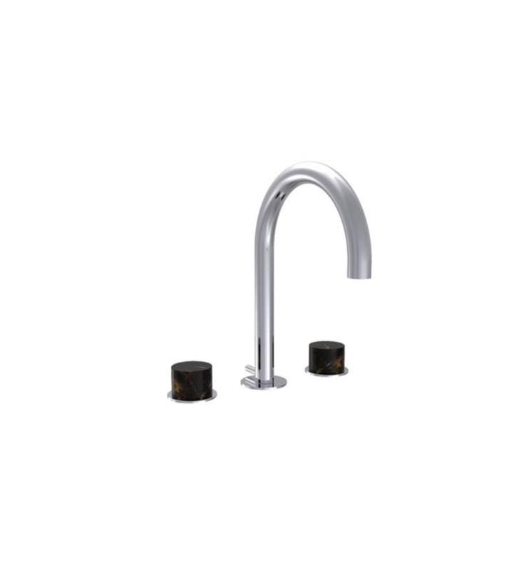 Satin Brass Widespread Bathroom Faucet with Drain Assembly R812
