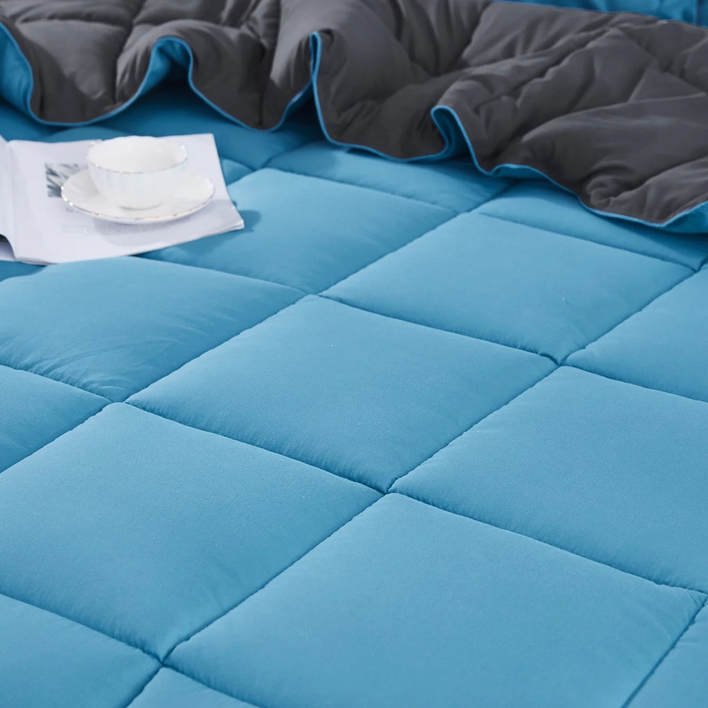 2pc Soft Premium Comforter Set Twin Turquoise V29902