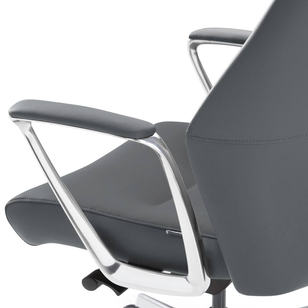 Dark Grey Leather Executive Chair D341545