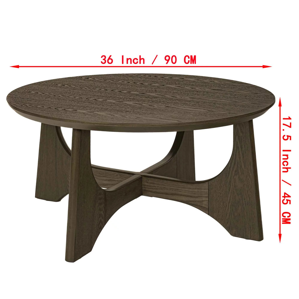 36" Round Wooden Coffee Table N661