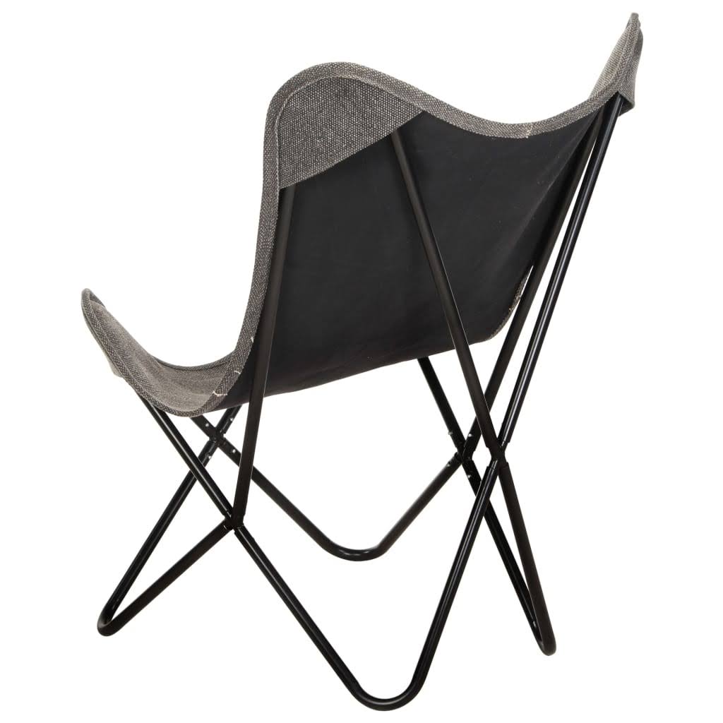 Anthracite Canvas Butterfly Chair U624373