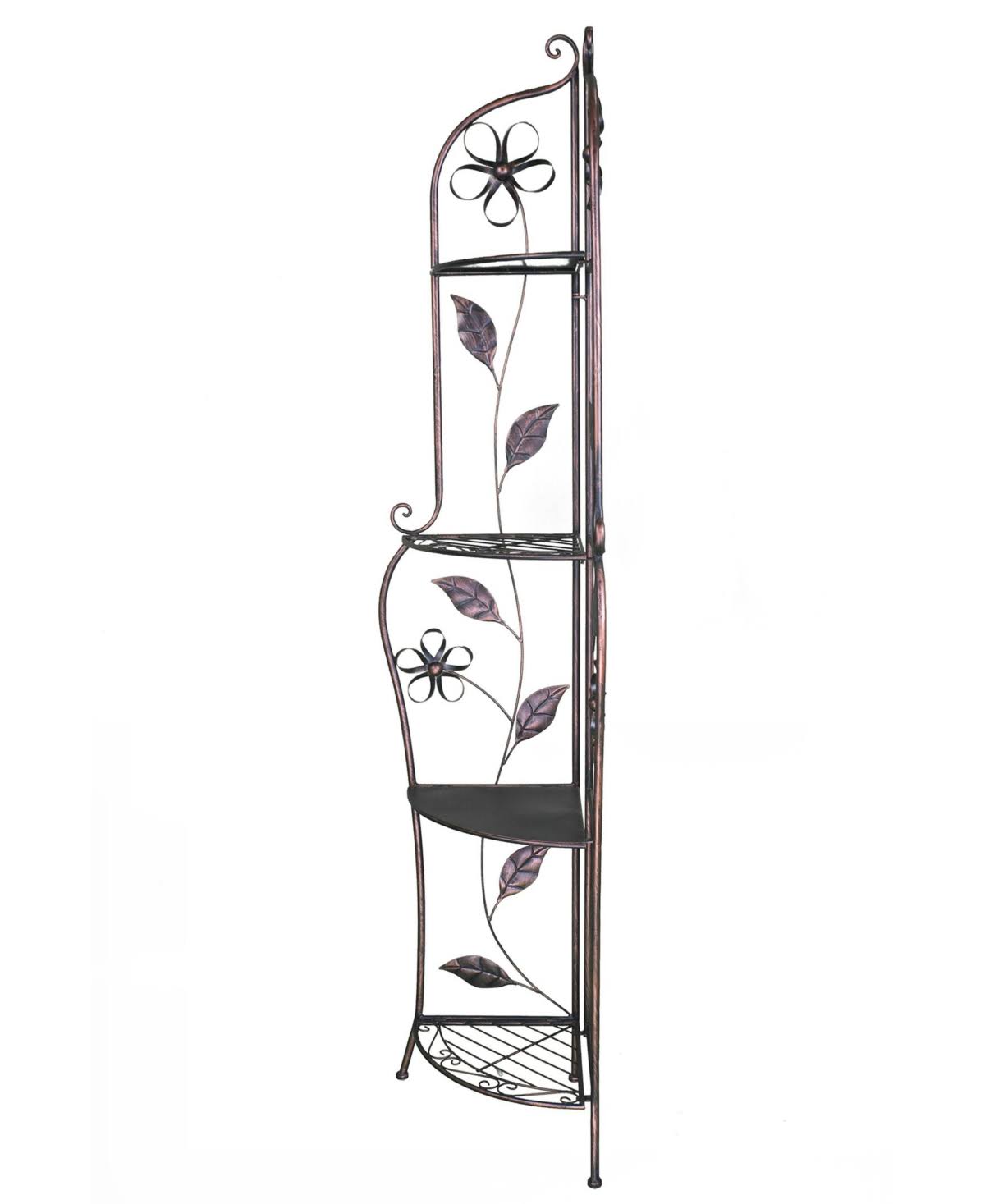 Copper 4 Shelf Corner Bakers Rack Y4406