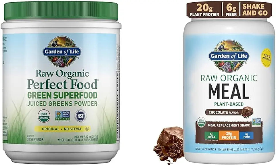 Organic Green Superfood Powder & Chocolate Vegan Protein Powder Y91285