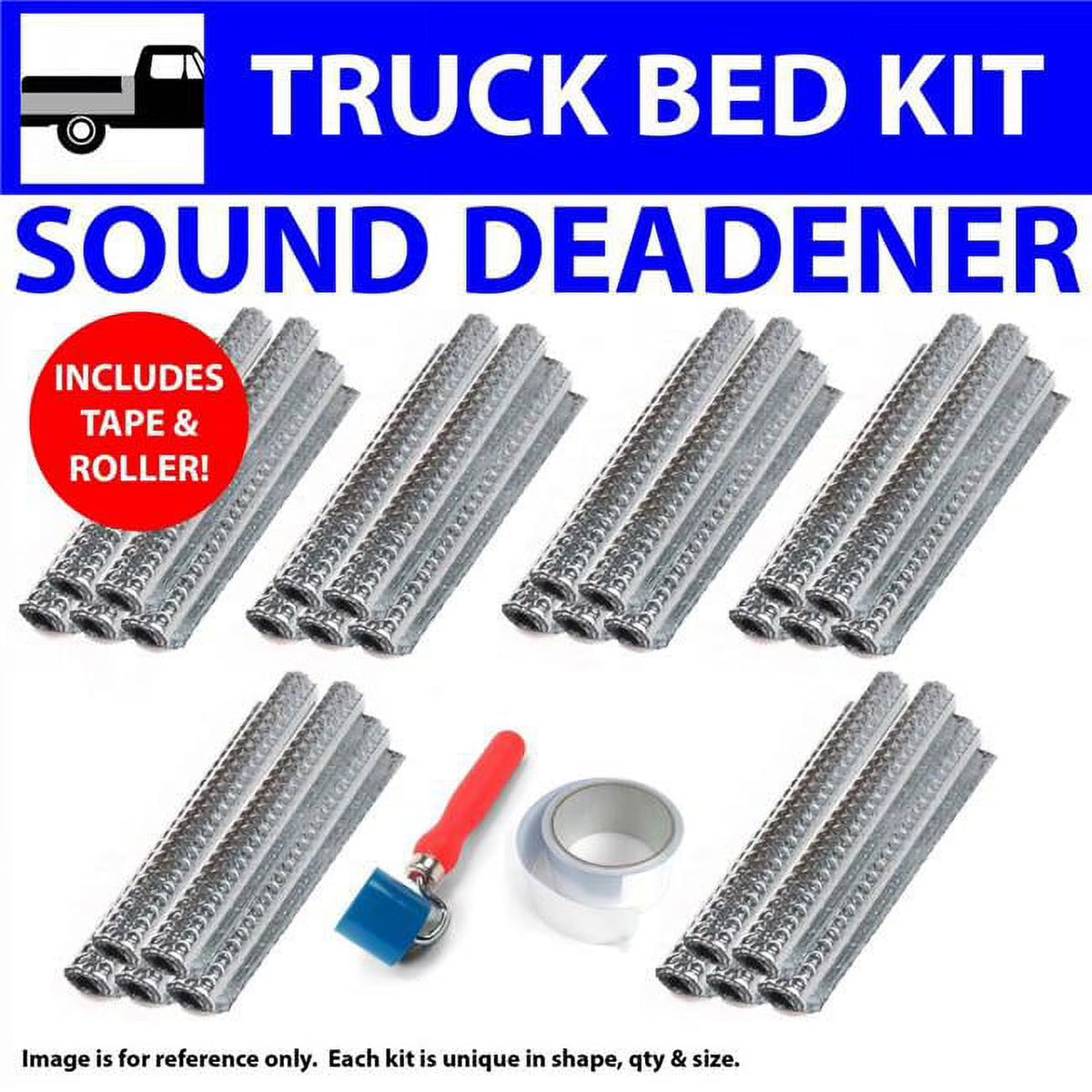 Heat & Sound Deadener Truck Bed Kit with Tape & Roller K895732