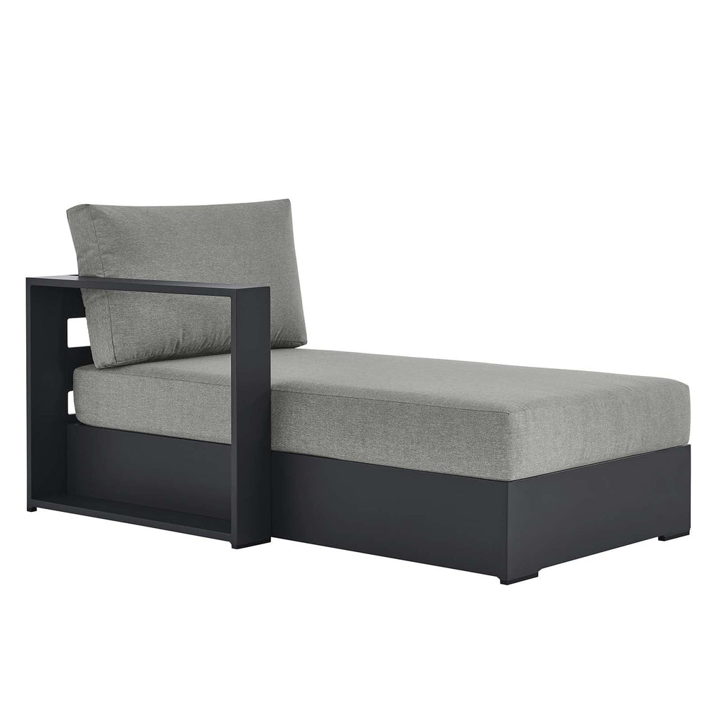 Gray Powder-Coated Aluminum Outdoor Chaise Lounge I193