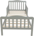 Gray Wooden Toddler Bed with Safety Guardrails B94426