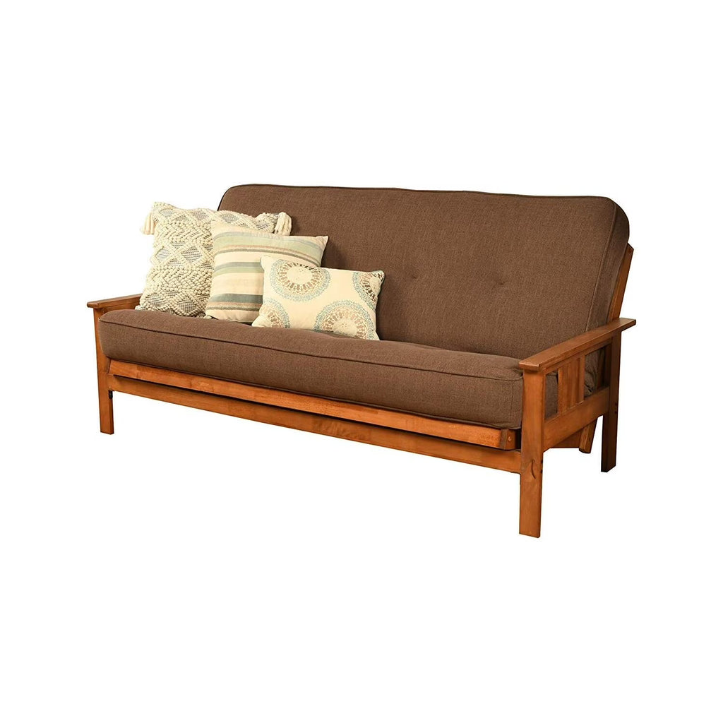 Linen Cocoa Futon Frame with Mattress D8727