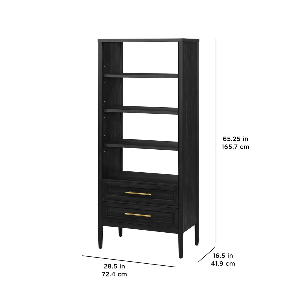 4-Shelf Bookcase with Storage Drawers W959
